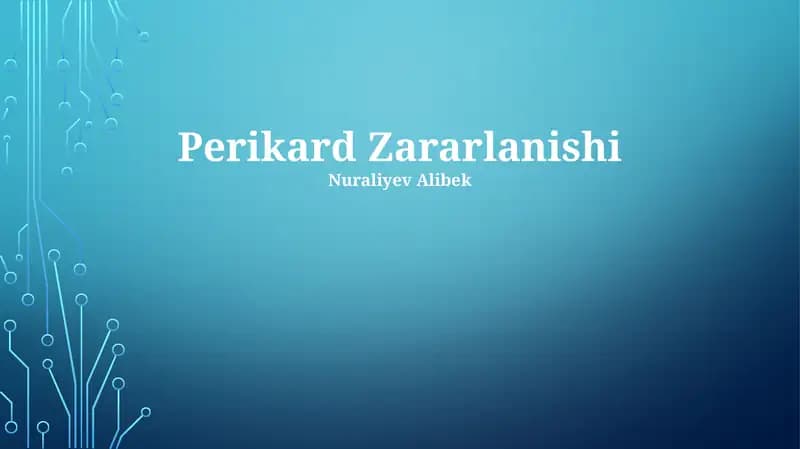 Perikard Zararlanishi