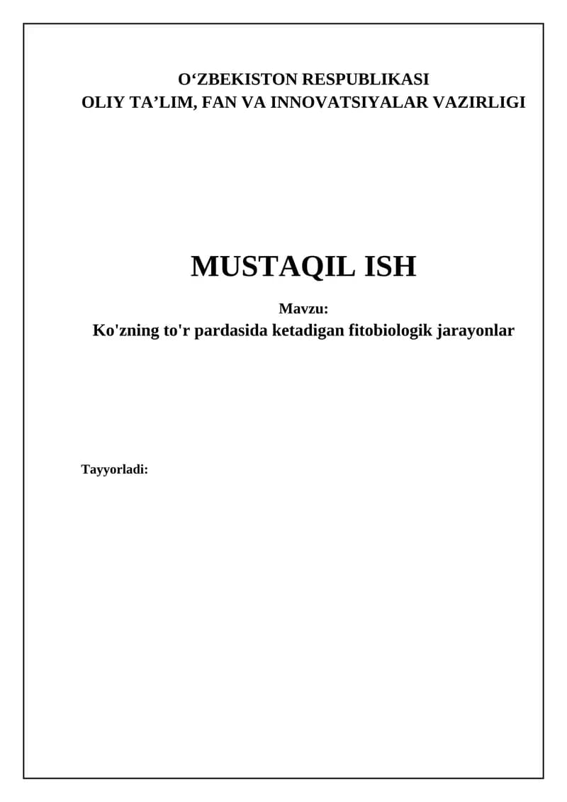 Fotobiologik jarayonlar