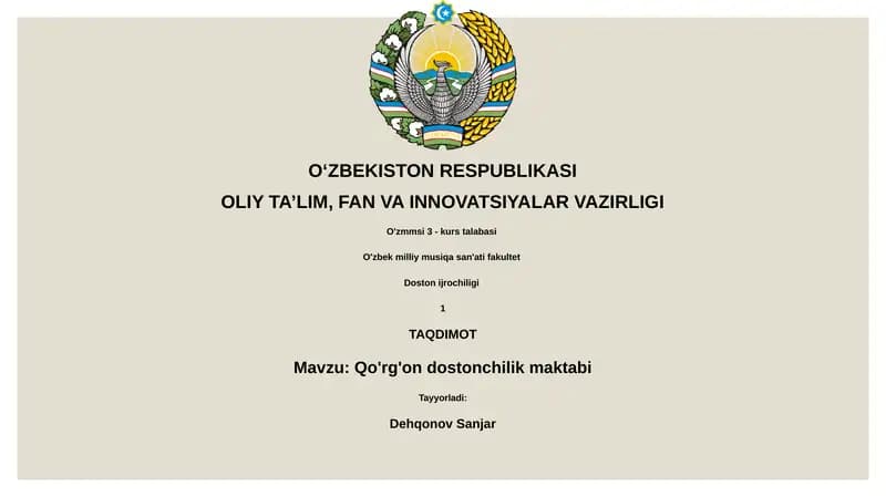 Qo'rg'on dostonchilik maktabi