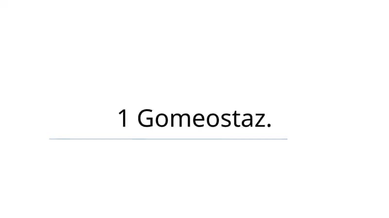 Gomeostaz