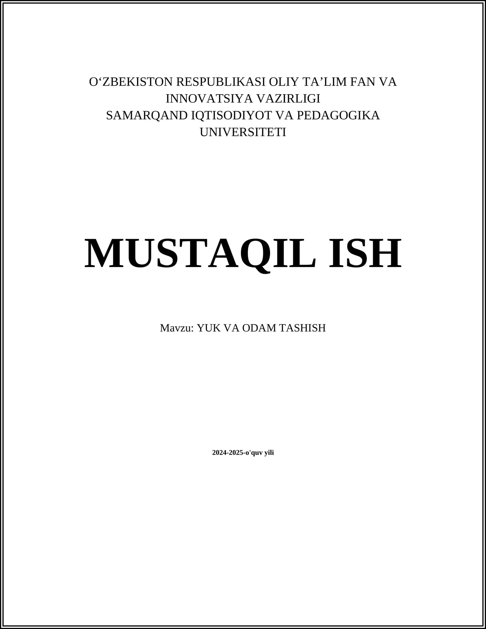 Yuk tashish xizmatlari