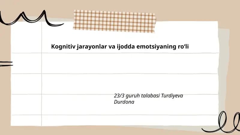 Emotsional intellekt va ijodkorlik