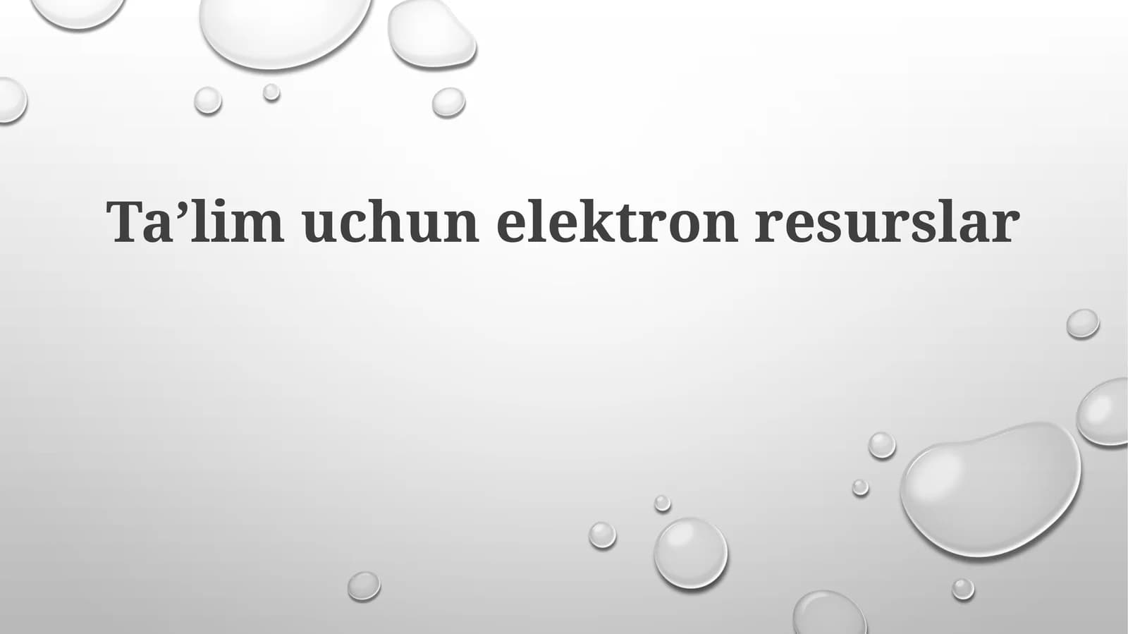 Taʼlimuchunelektronresurslar