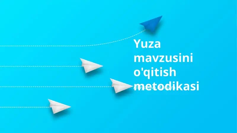 Yuza mavzusini o'qitish metodikasi