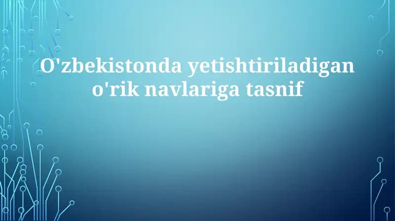 O'rik Navlari
