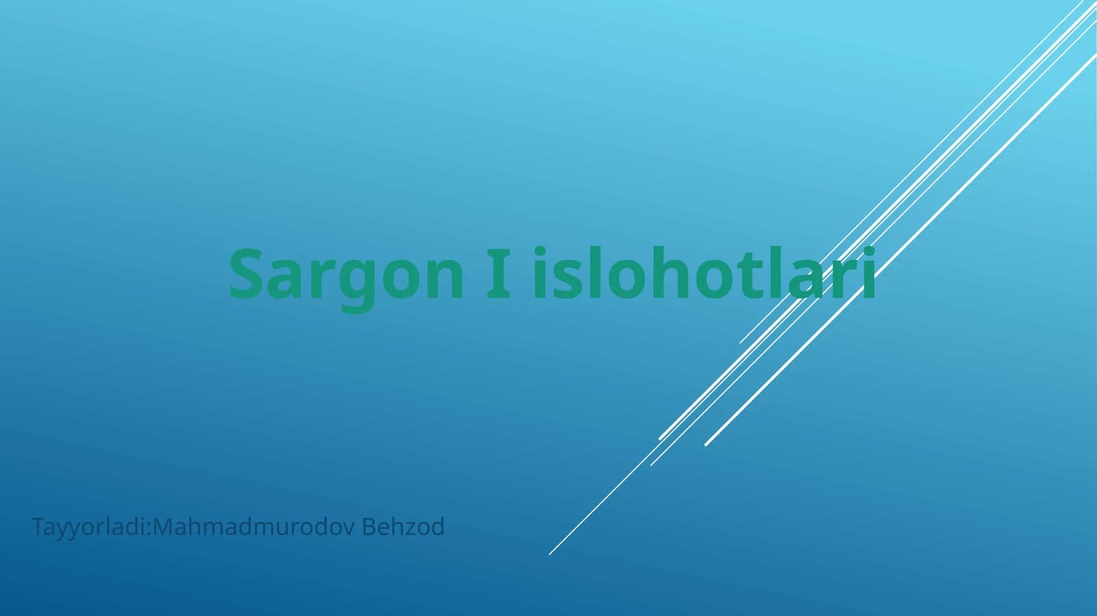 Sargon I islohotlari