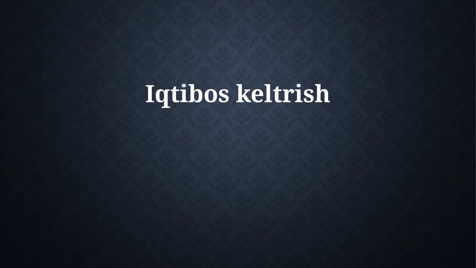 Iqtibos keltirish