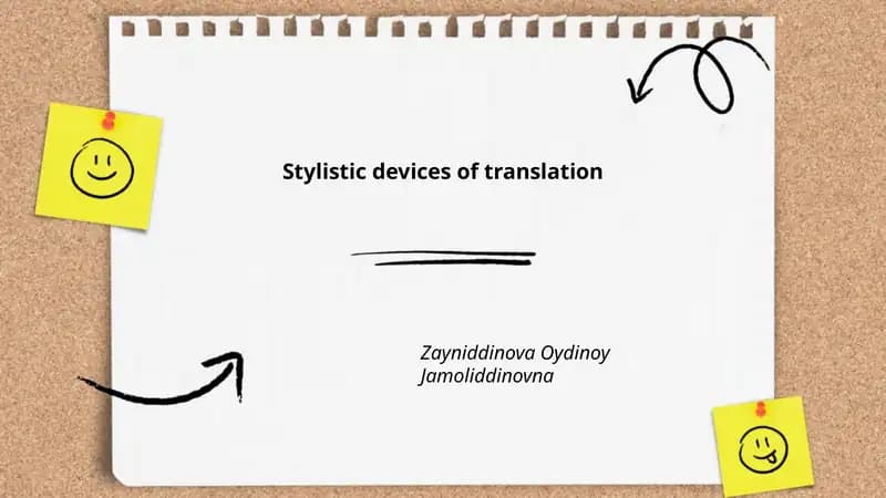 Stylistic devices of translation
