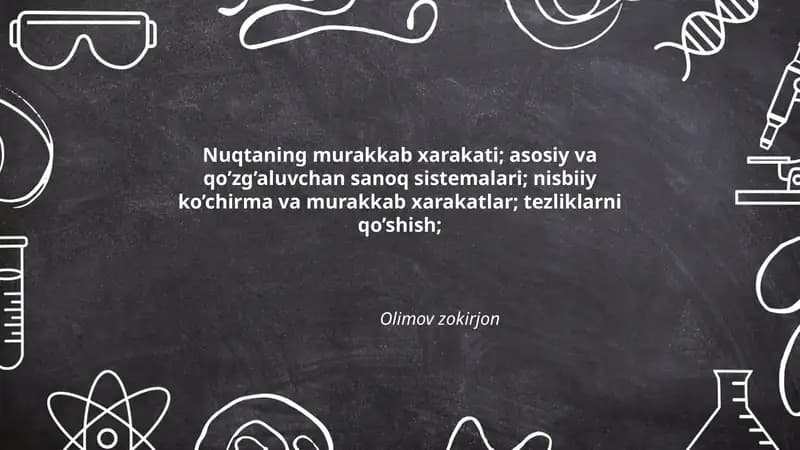 Nuqtaning murakkab xarakati