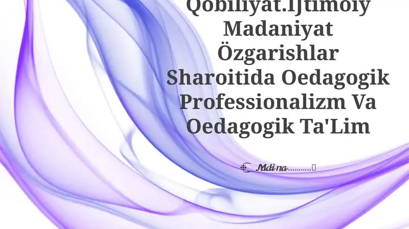 Pedagogik Qobiliyat