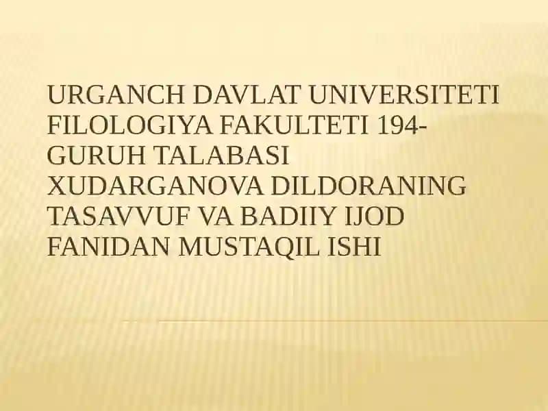 Tavsiya Hikoyasi