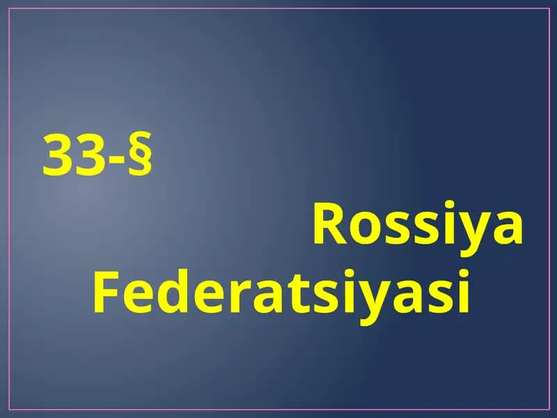 Rossiya Federatsiyasi