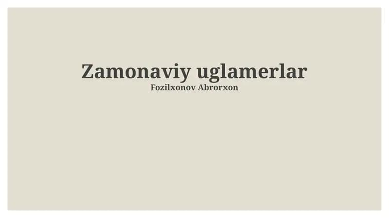 Zamonaviy burchaklar