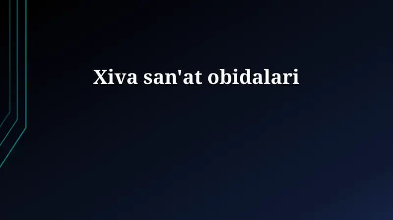 Xiva san'at obidalari
