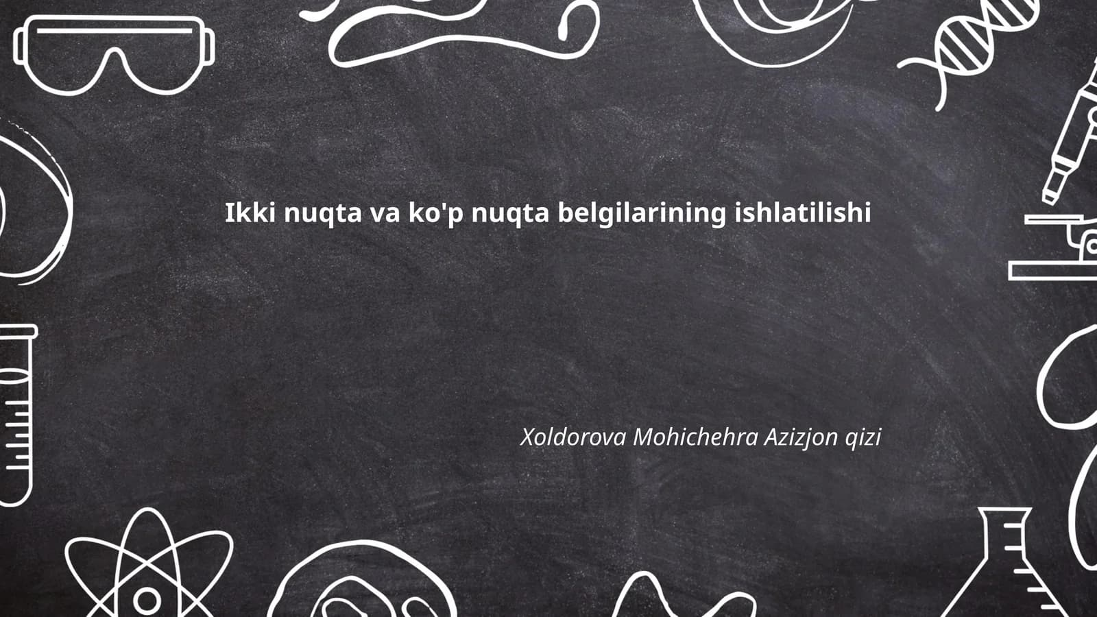 Ikki nuqta va ko'p nuqta belgilarining ishlatilishi