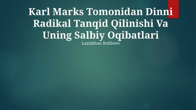 Dinning marksistik tanqidi