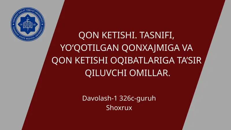Qon ketishi