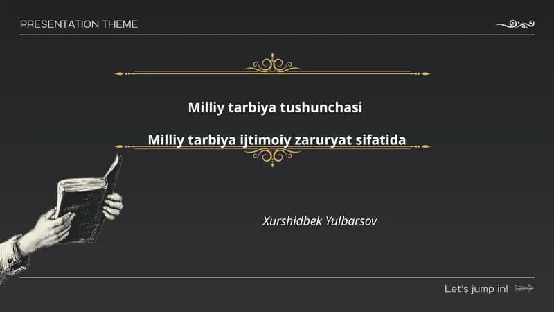Milliy tarbiya tushunchasi
