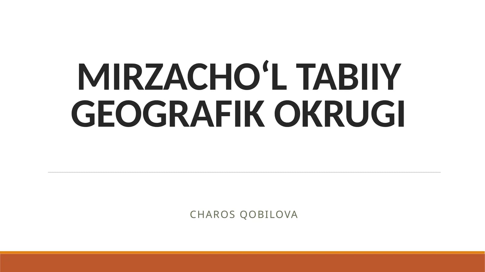 MIRZACHO‘L TABIIY GEOGRAFIK OKRUGI