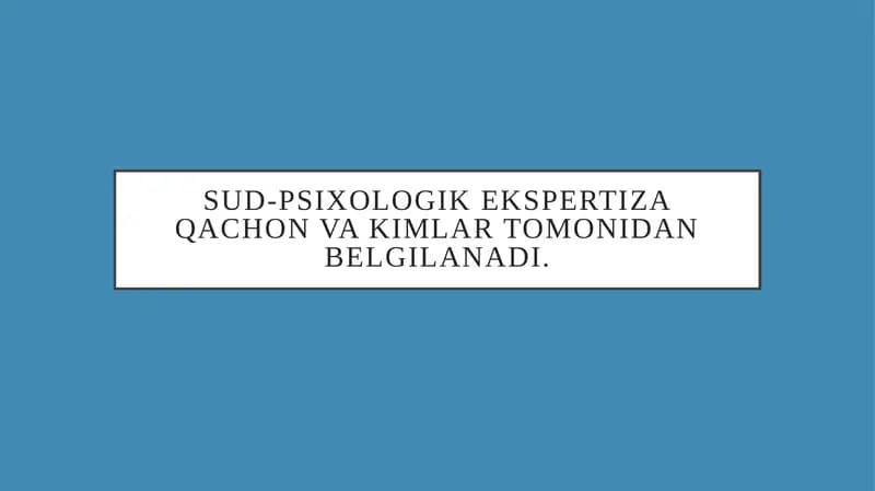 Sud-psixologik ekspertiza