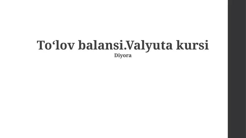 To'lov Balansi