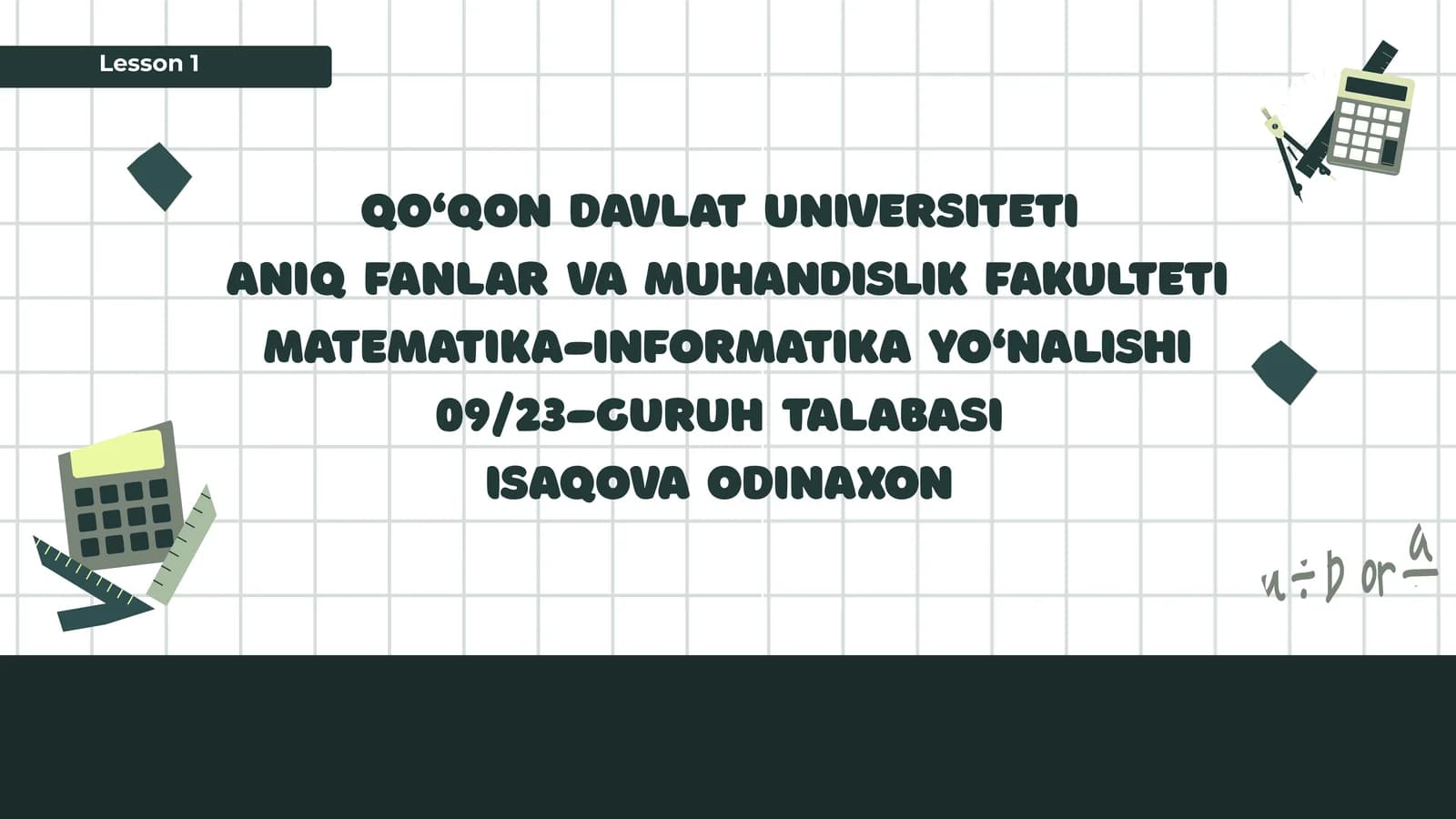 Fan boʻyicha qoʻshimcha adabiyotlar bilan ishlash