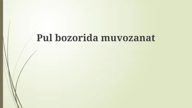 Pul bozori muvozanati