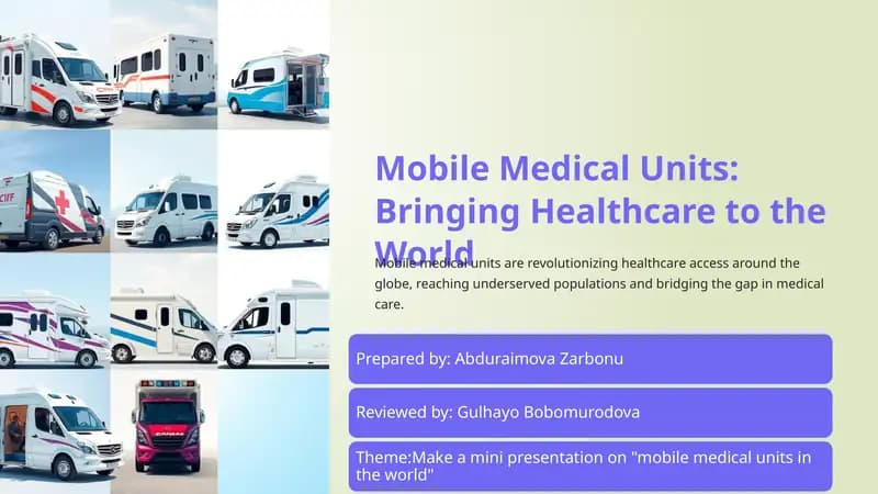 Mobile Medical Units