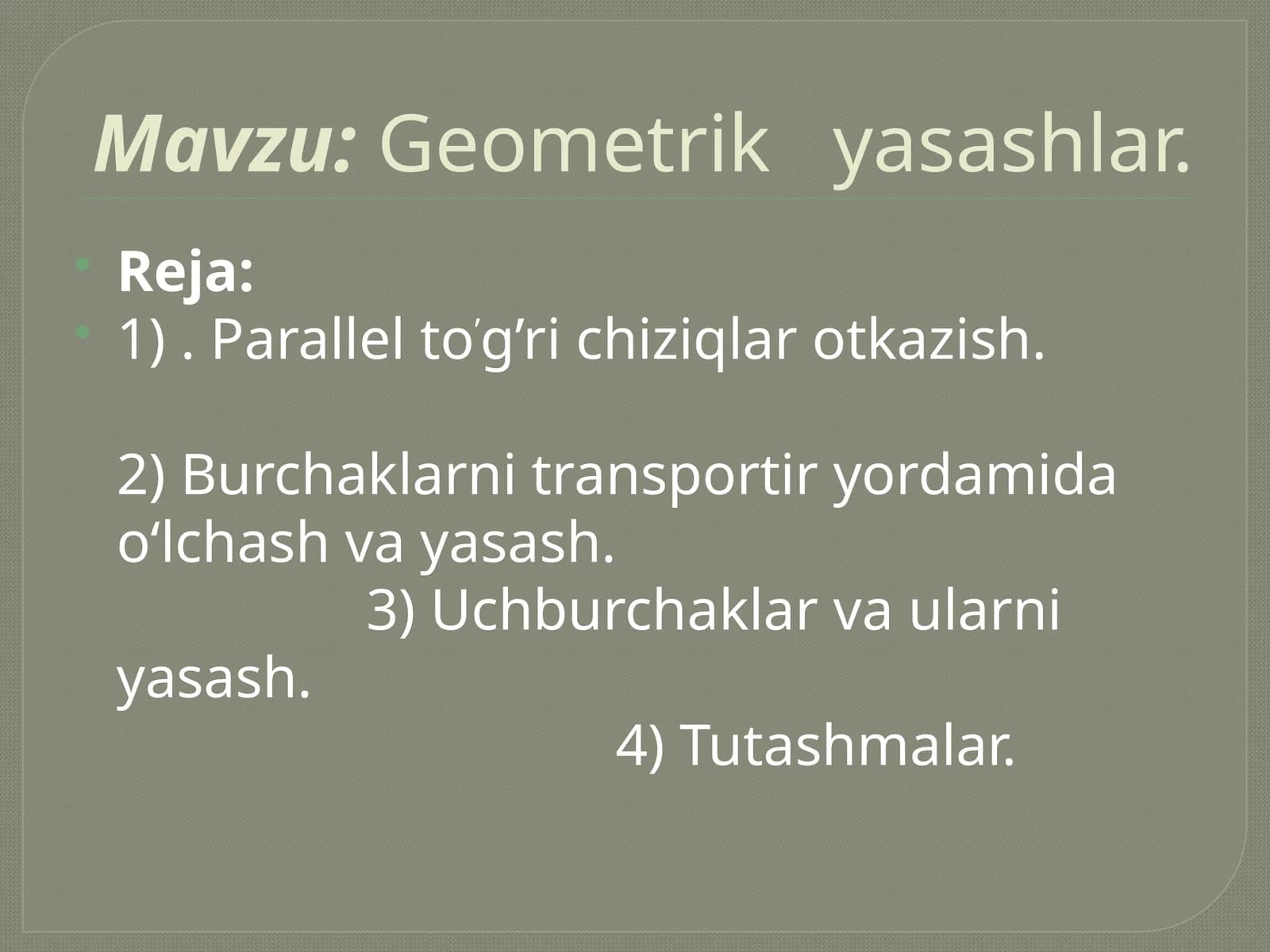 Geometrik yasashlar