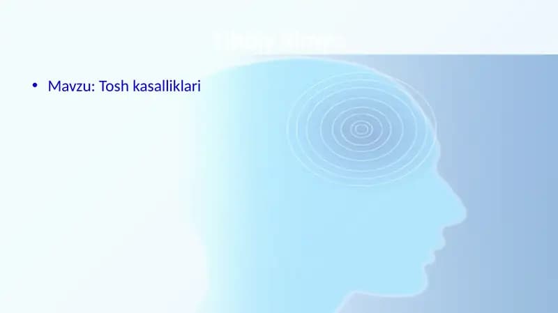 Tosh kasalliklari