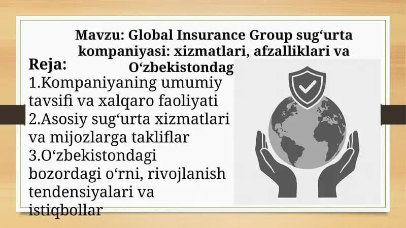 Global Insurance Groupsug‘urtakompaniyasi