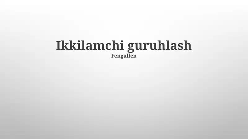 O'rta Ta'limda O'qitish va O'rganish