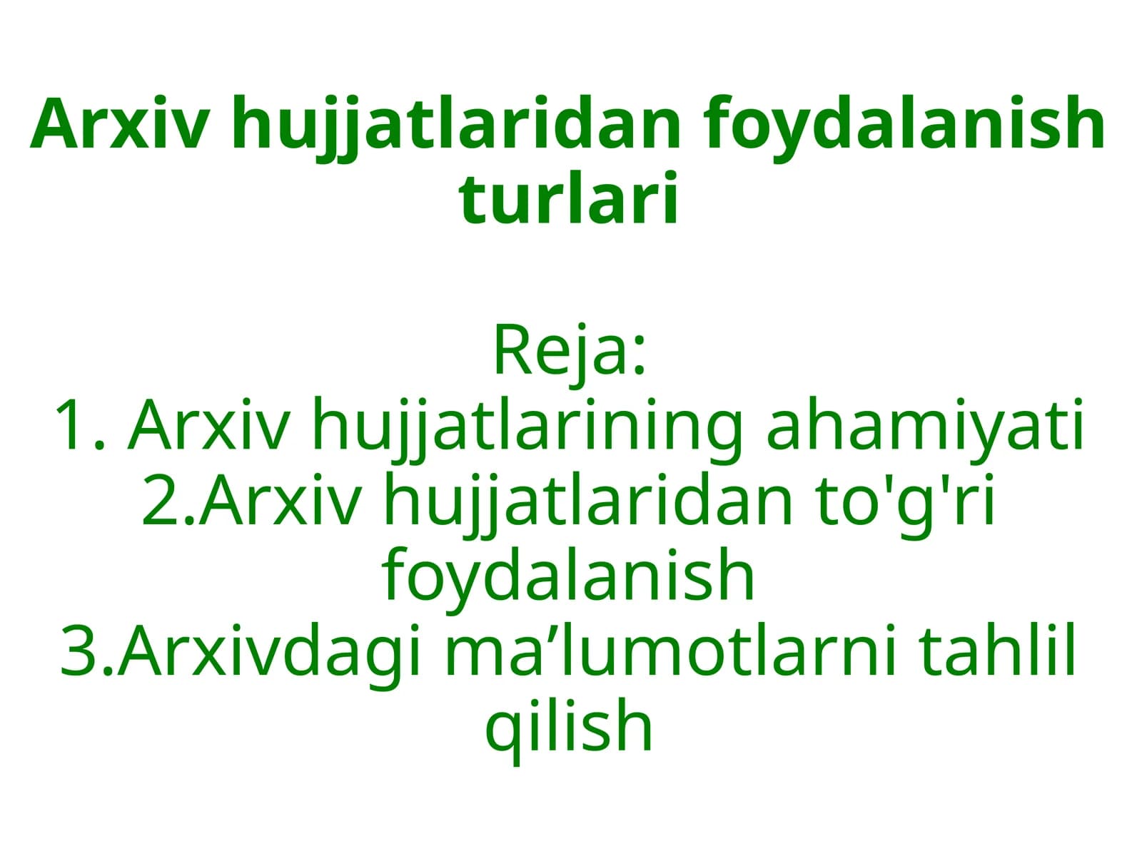 Arxiv hujjatlaridan foydalanish turlari