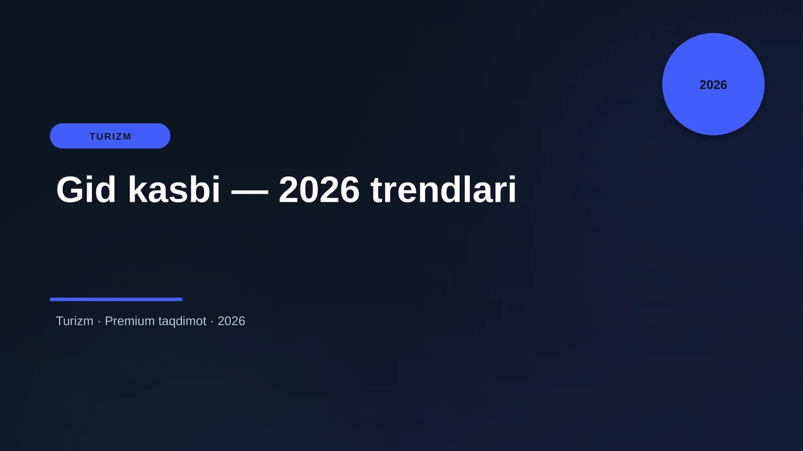Gid kasbi — 2026 trendlari