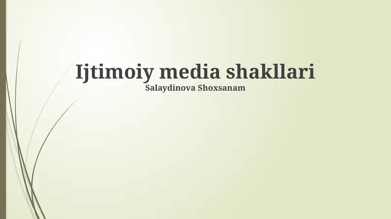 Ijtimoiy media shakllari