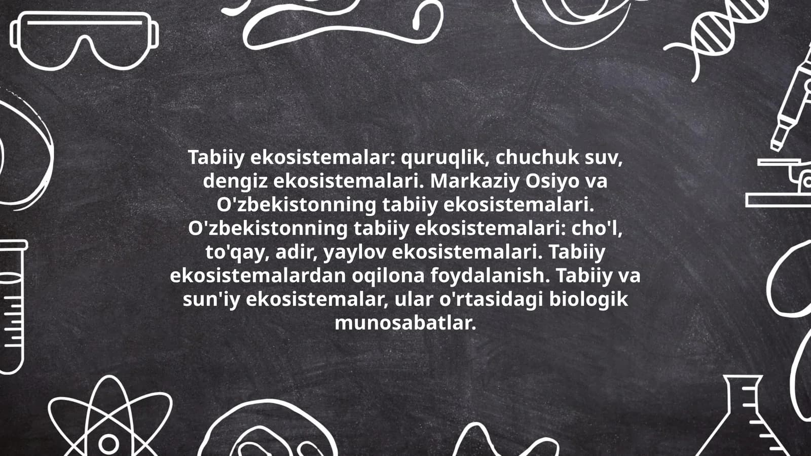 Tabiiy ekosistemalar