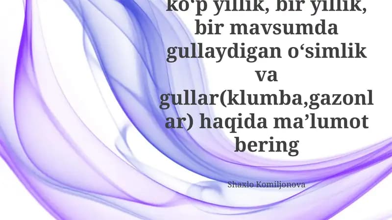 Mavsumiy Gulzor Dizayni