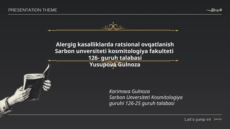 Alergig kasalliklarda ratsional ovqatlanish