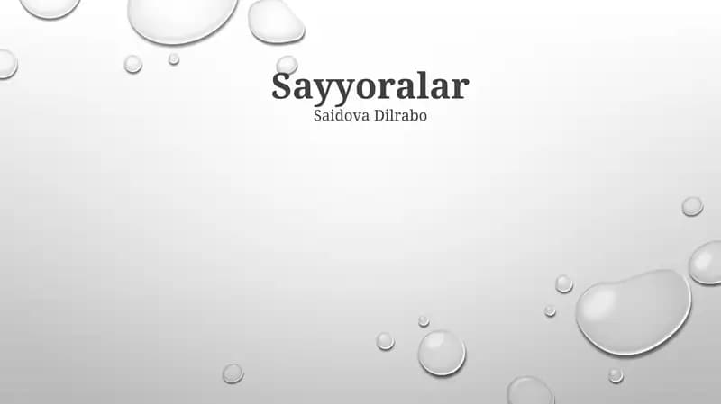 Sayyoralar