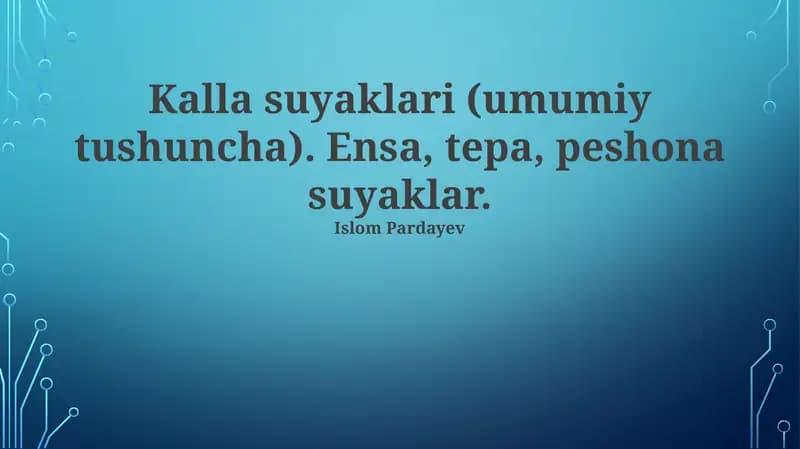 Kalla suyaklari (umumiy tushuncha)