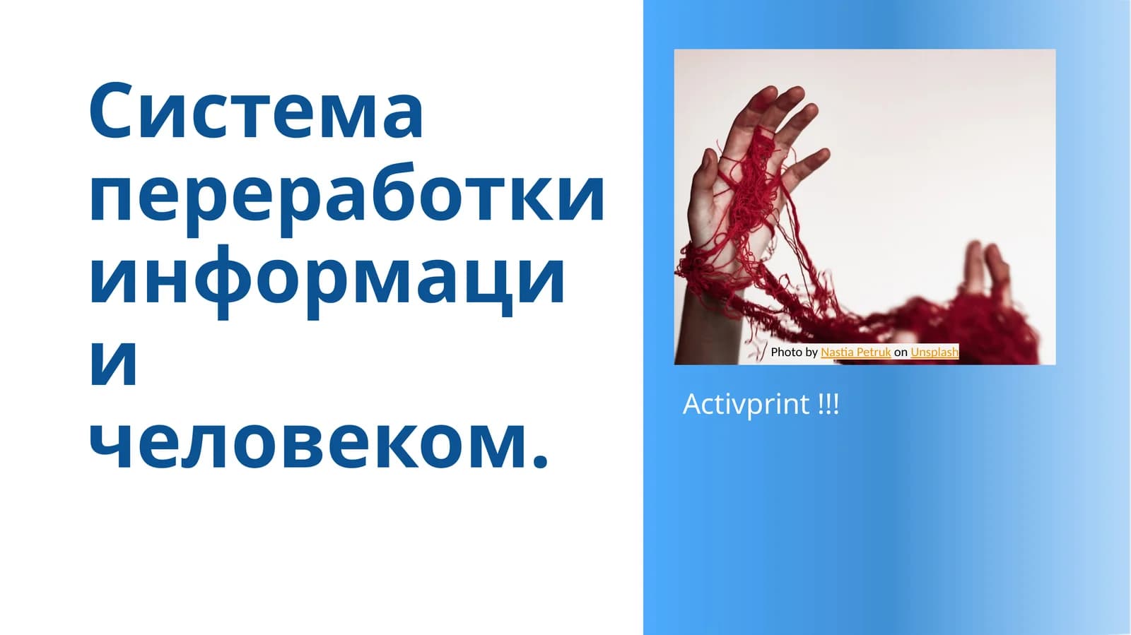 Система переработки информации человеком