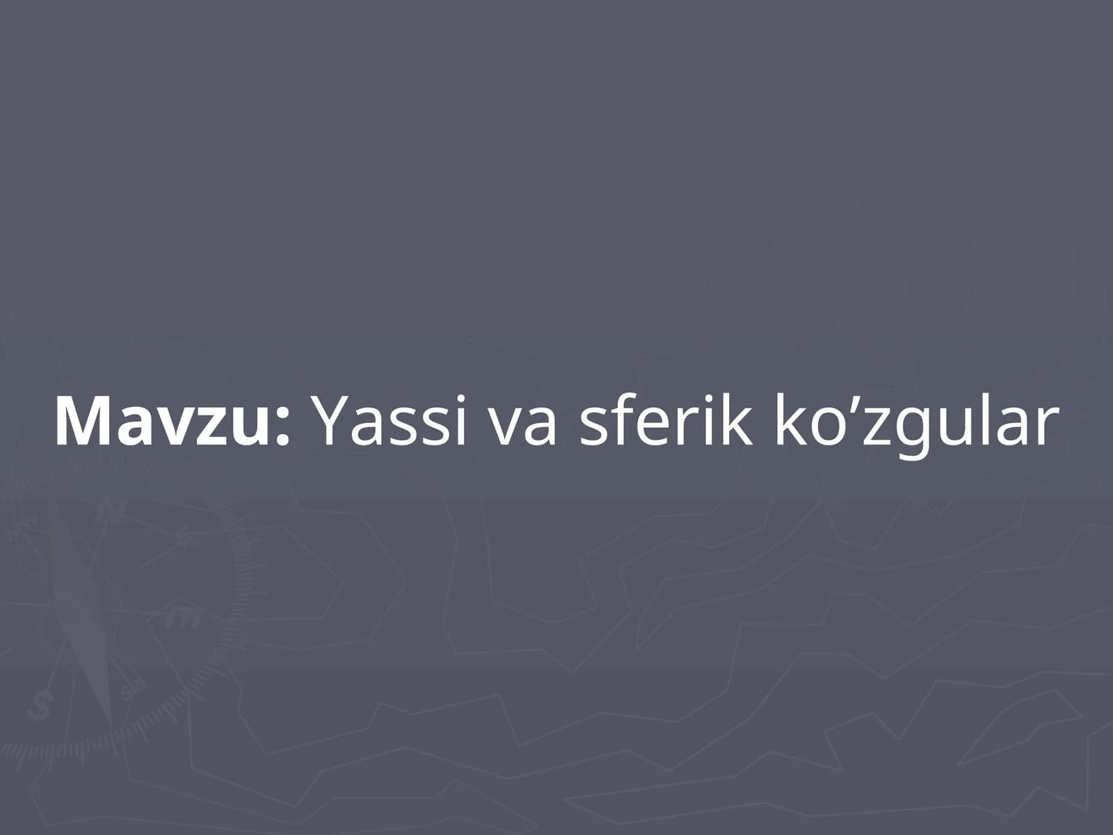 Yassi va sferik ko’zgular