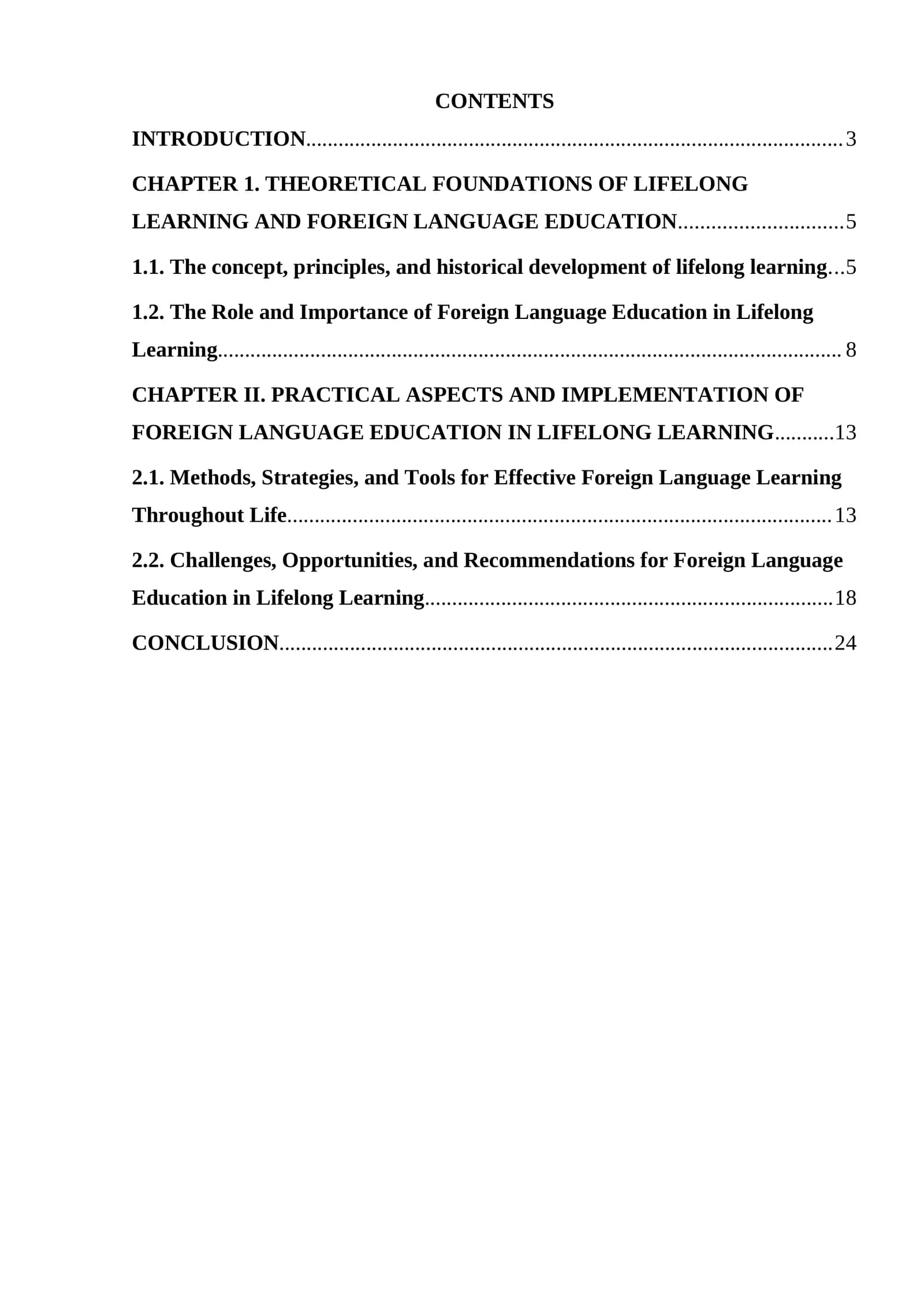 Lifelong learning and foreign language education