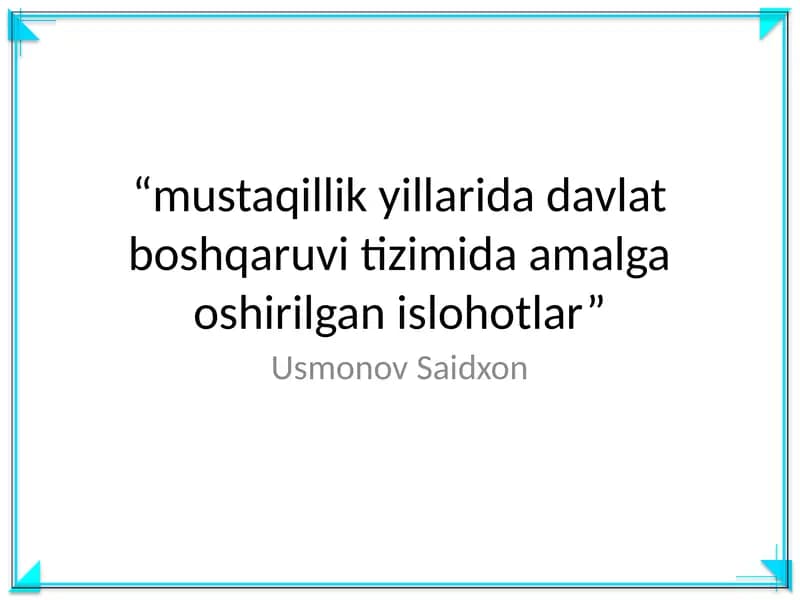 Davlat boshqaruvi tizimi