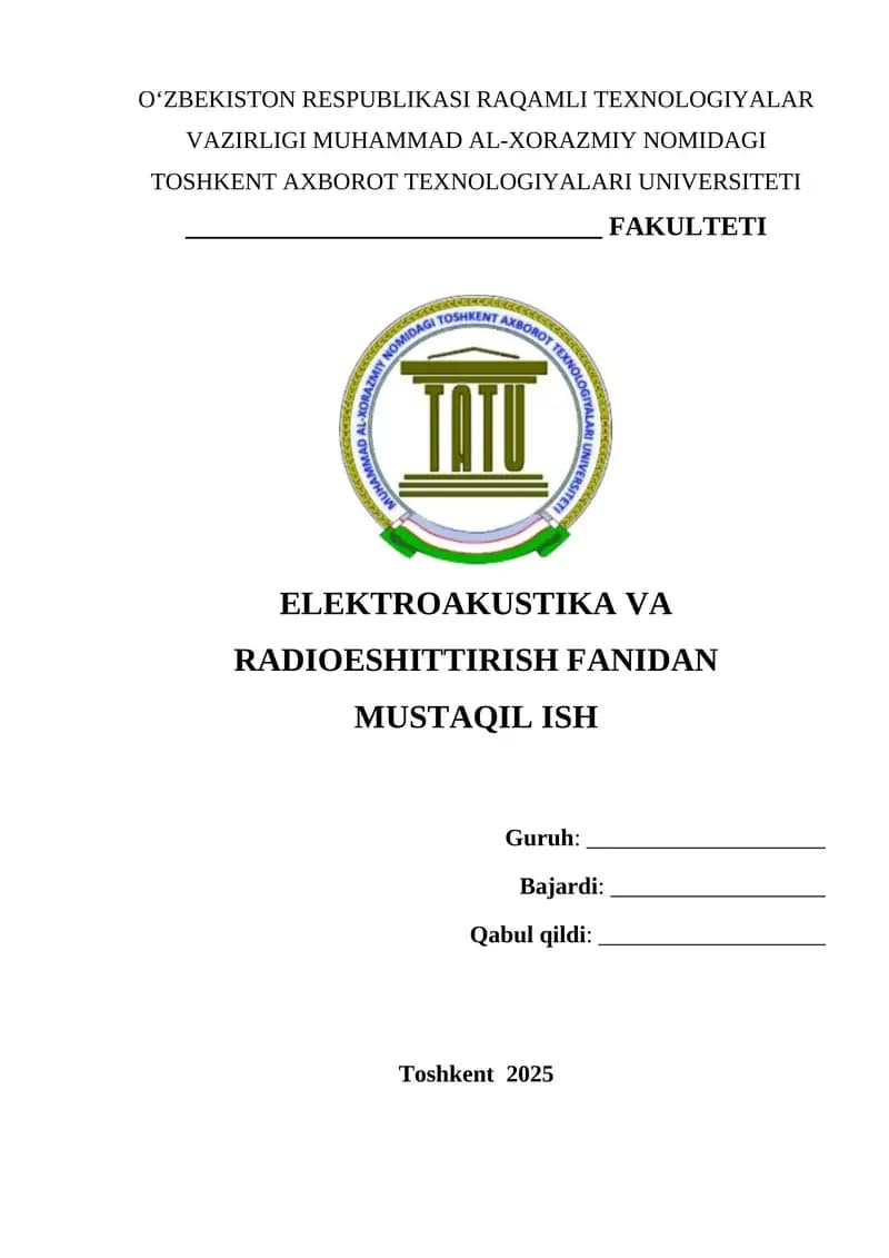 Oʼzbekiston respublikasida radioeshittirish tizimining bugungi kundagi holati
