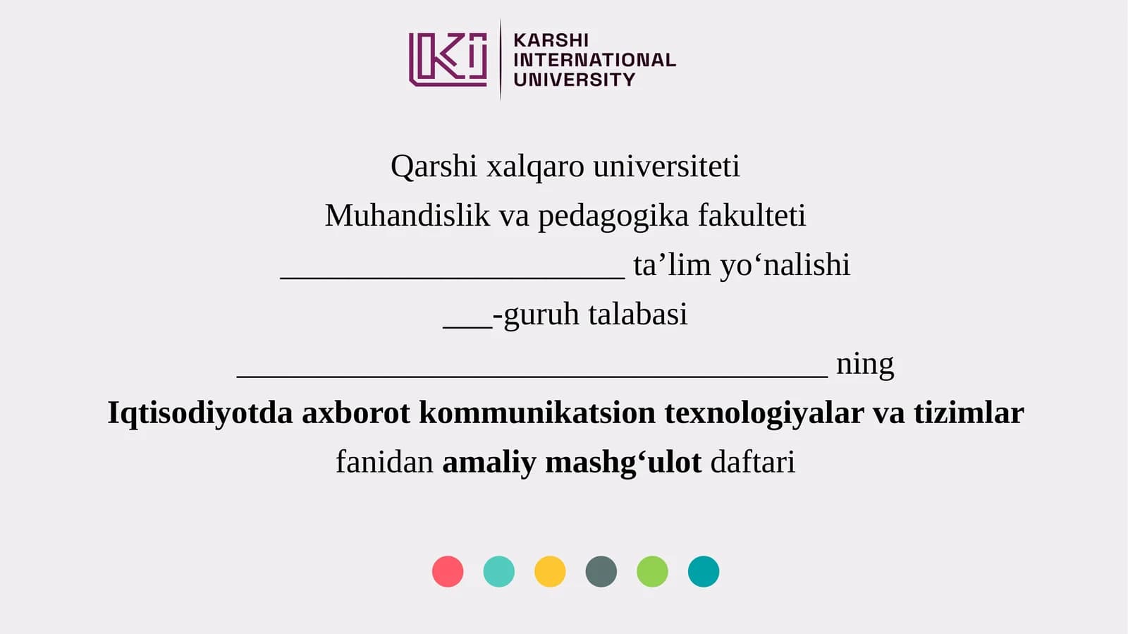 Muhandislik va pedagogika fakulteti