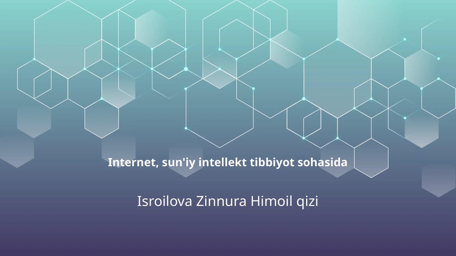 Internet, sun'iy intellekt tibbiyot sohasida