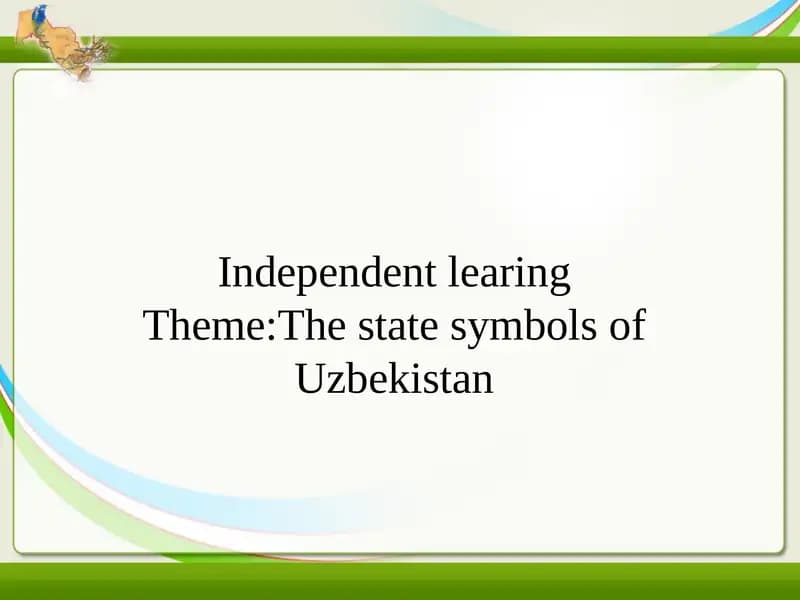 The State Symbols of Uzbekistan