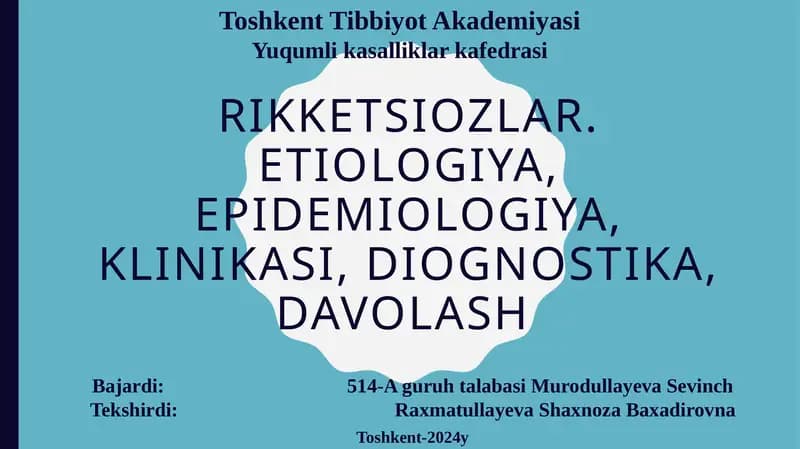 Rikketsiozlar