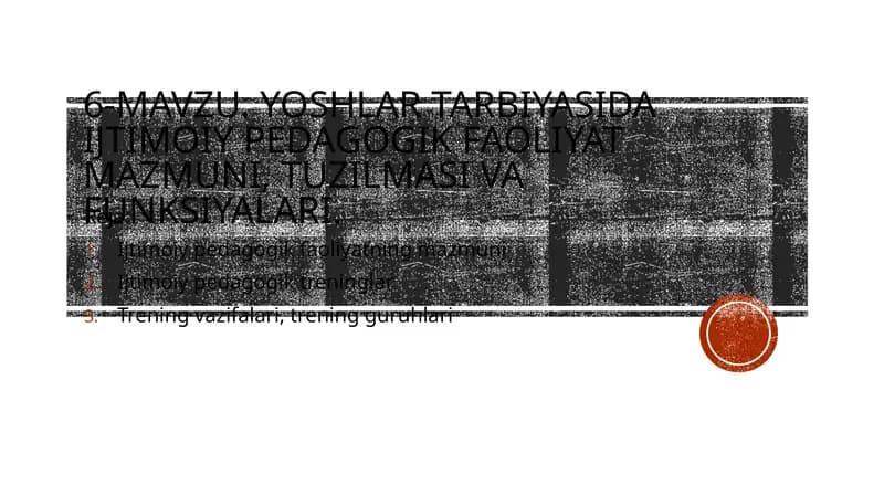 Yoshlar tarbiyasidagi ijtimoiy-pedagogik faoliyatning mazmuni